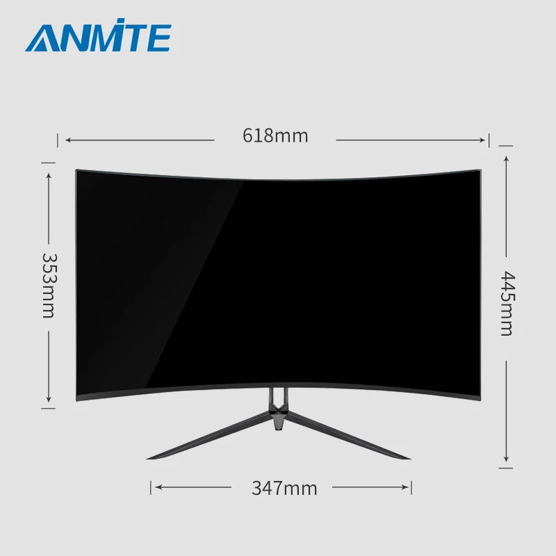 Anmite 27 inch 75hz HDR Curved FHD [1920 x 1080] Gaming Monitor PC usb Type-c HDMI Ultra-thin USB-C screen Display