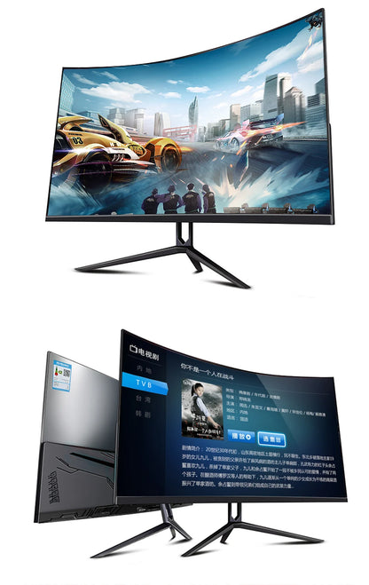 Anmite 27 inch 75hz HDR Curved FHD [1920 x 1080] Gaming Monitor PC usb Type-c HDMI Ultra-thin USB-C screen Display