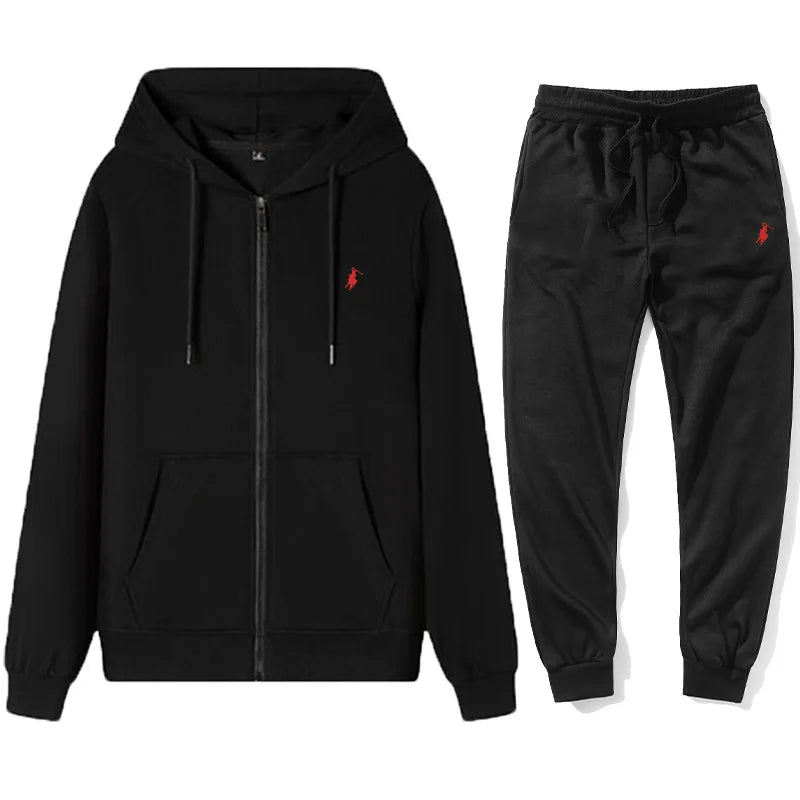 Classic brand men's and women's zipper hoodies and pants sets, pullovers, jackets, sports and velvet long sleeved jackets